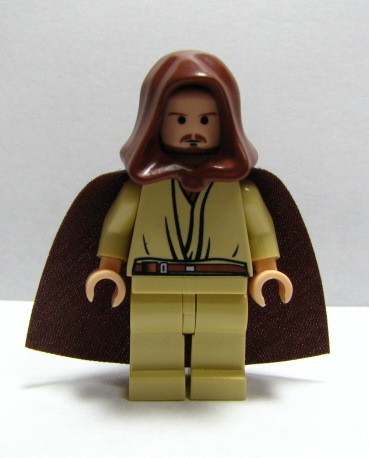 LEGO Minifigure -- Qui-Gon Jinn (Light Flesh with Black Chin Dimple)-Star Wars / Star Wars Episode 1 -- SW0172a -- Creative Brick Builders